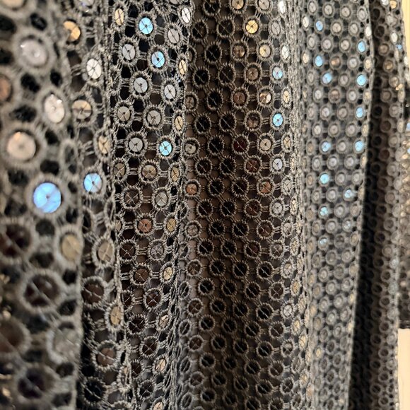 Lilly Pulitzer Black Sequin Lace Shift Dress – Size 10 - Picture 3 of 12